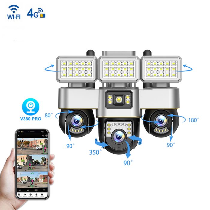 Picture of VRT-SC30A Triple Lens 4G/Wi-Fi Floodlight Security Camera