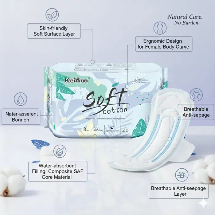 Picture of KeiAnn Sanitary Napkins - Night Guard